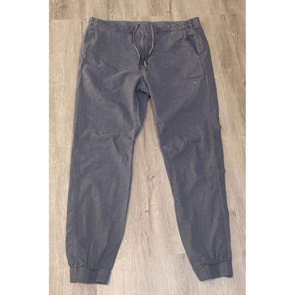 Mack Weldon Sunday Joggers Mens Large Charcoal Grey Stretch Chino Pants